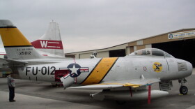 Photo of an American F-86 Sabre. 