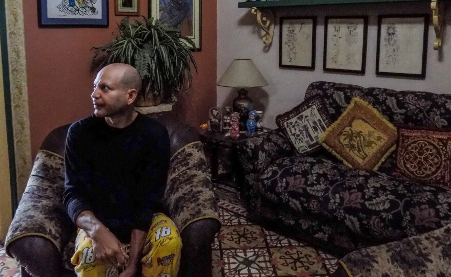 Some of the artwork in Martinez's Havana apartment were made by a friend from the sanitarium. The friend has since passed away.
