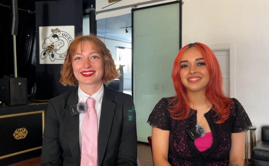 Art with Teeth co-founders Fiona Louise and Devyn Nace at Queen Bee's Art and Cultural Center where the festival will take place on April 20. April 13, 2026.