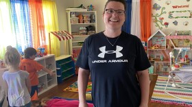 Crystal Rogers first opened Cozy Couch Family Day Care out of her home 13 years ago. Many of the kids who attend her day care in Martinsburg, W.Va., are the children of essential workers.