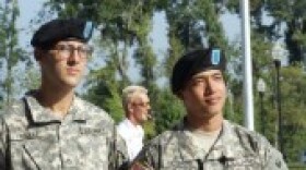 Spc. Manuel J. Vasquez and friend.