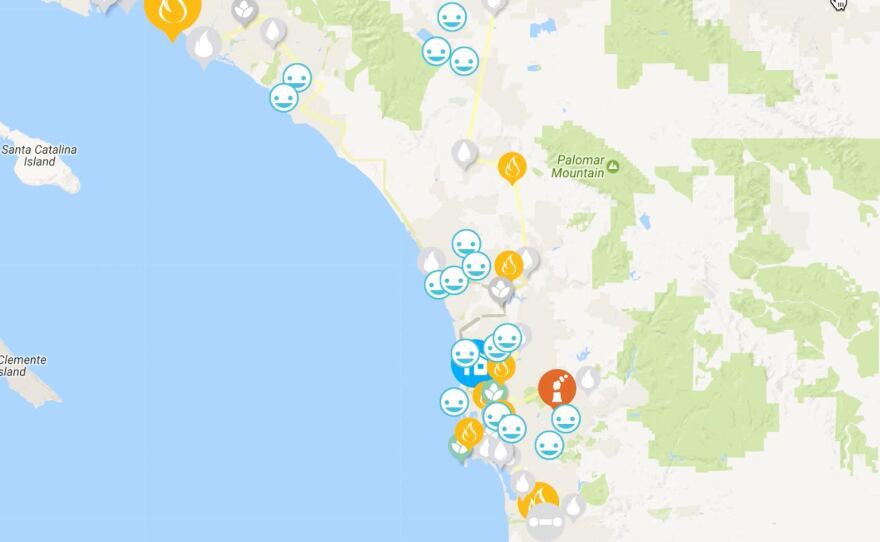 A map of OhmConnect users in San Diego.