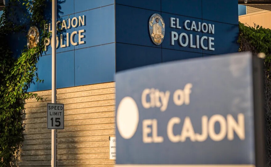 The El Cajon Police Department headquarters on July 21, 2025, located in downtown El Cajon.