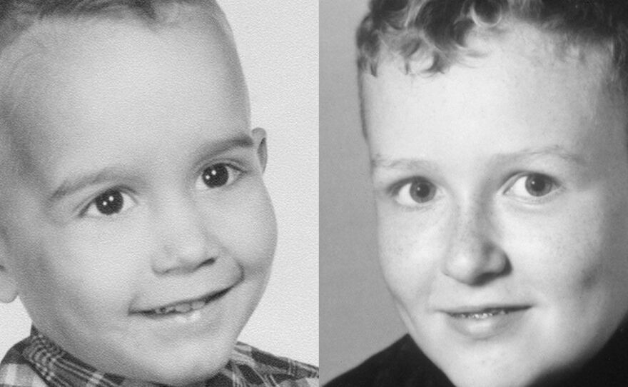 (Left) James Eversull, 5, was treated with experimental chemo and radiation for leukemia in the 1960's; (Right) Pat Patchell was diagnosed with leukemia when he was 11.