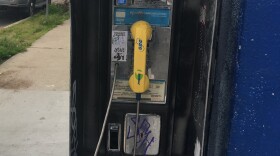 A pay phone pictured in this undated photo.