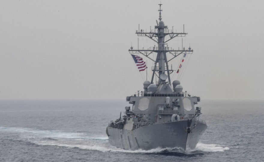 The destroyer USS Fitzgerald, seen sailing in the Sea of Japan earlier this month.