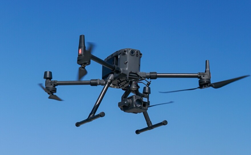 A Chula Vista Police Department drone lands on the agency's rooftop in this undated photo.