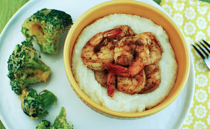 Spice-Tossed Shrimp with Parmesan Grits