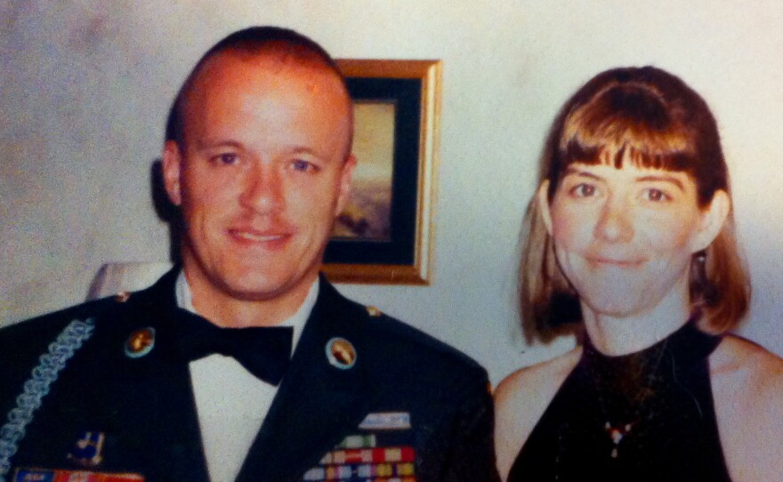 Chris and Jenna attend a military ball in the early 2000s.