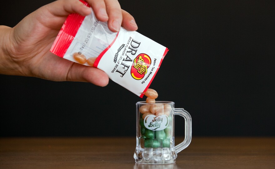 One new flavor from Jelly Belly is called Draft Beer. But there's no tipple here: These beans are non-alcoholic.