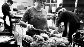 Claudette Zepeda-Wilkins, executive chef of the new restaurant El Jardin, at an event at Bread and Salt in Barrio Logan, Feb. 2018. 