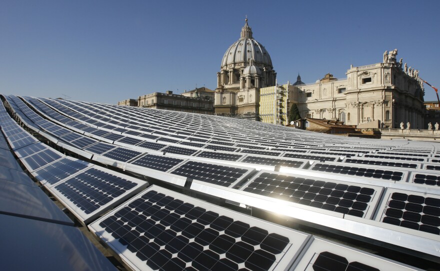 Francis isn't the only pontiff who has championed environmental issues: His predecessor, Pope Benedict XVI, installed solar panels (seen here in 2008) at the Vatican.