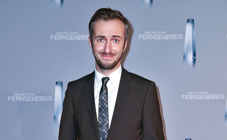 Comedian Jan Boehmermann, who performed a satirical poem about Turkish President Recep Tayyip Erdogan, appeared at the German Television Awards in January in Duesseldorf, Germany.