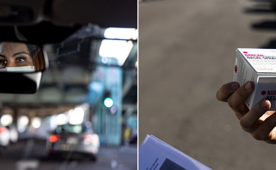 San Francisco Department of Public Health nurses with the Street Overdose Response Team hand out Narcan as part of a broader effort to contact and help those who have recently overdosed.
