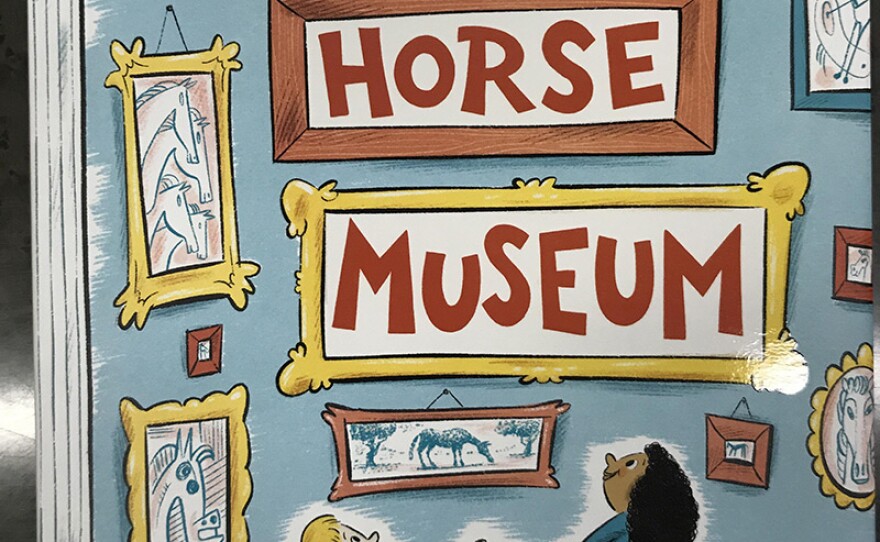 The cover of Dr. Seuss’ “Horse Museum” is pictured, September 3, 2019.