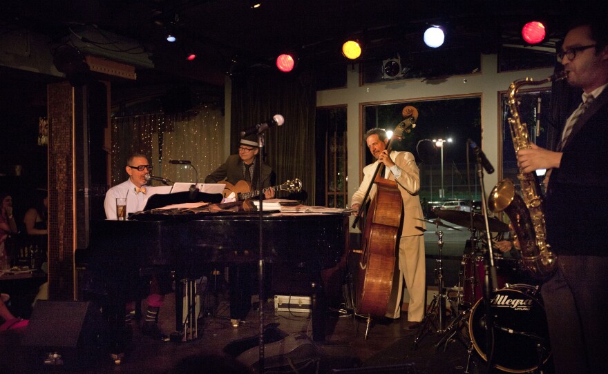 Goldblum's band is named The Mildred Snitzer Orchestra, after a family friend back in Pittsburgh.