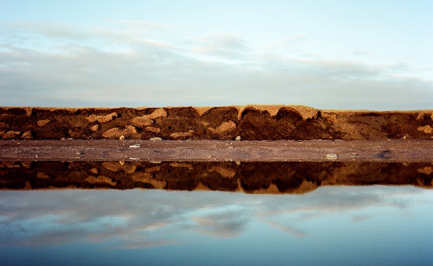 The coastline of the Arctic National Wildlife Refuge in Alaska from the Beaufort Sea.