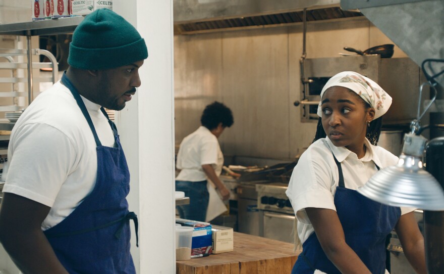 Lionel Boyce as Marcus, Ayo Edebiri as Sydney.