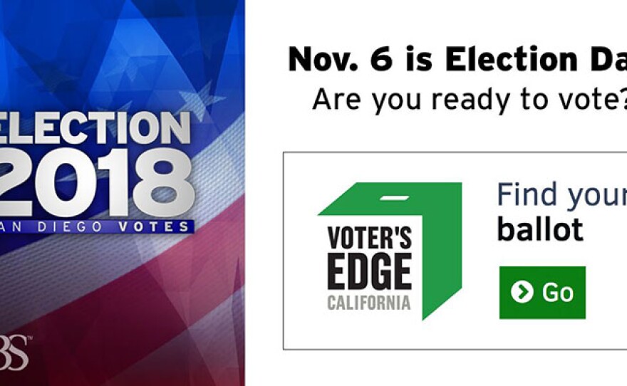 Follow KPBS News' complete election coverage and check out Voter’s Edge California, your online Voter Guide. #KPBSVoterGuide