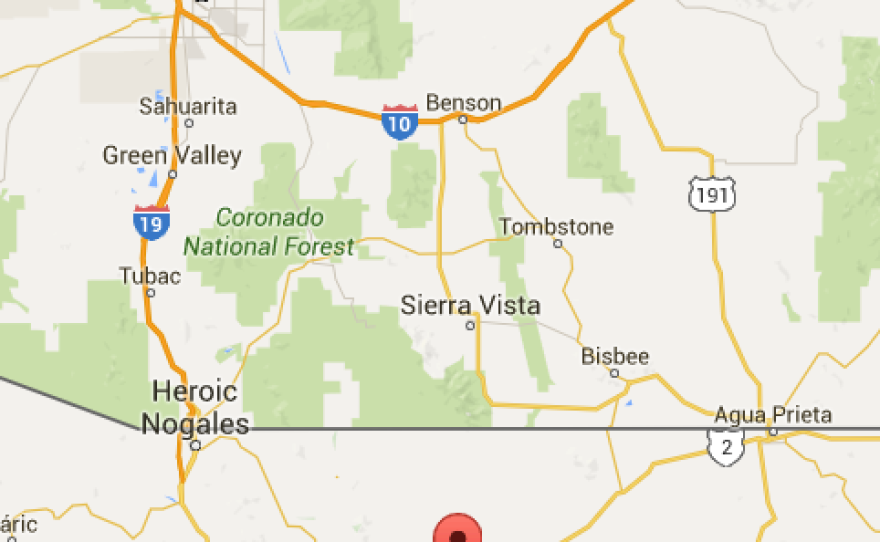 This map shows the location of the Buenavista del Cobre mine in Mexico, about 25 miles south of the border with Arizona. In August 2014, 11 million gallons of toxic chemicals spilled from the mine into the Sonora River. The spill has been called one of the worst environmental disasters in Mexico's history.