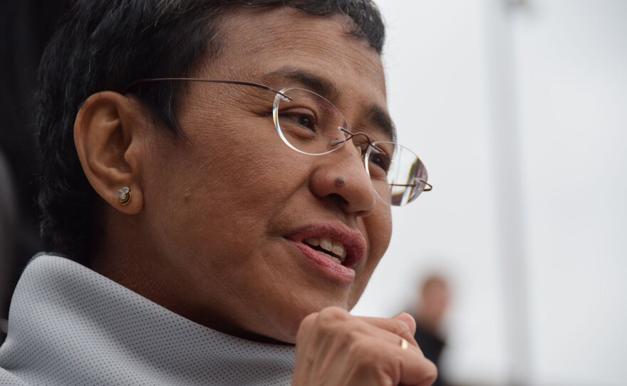 Close up of Maria Ressa.
