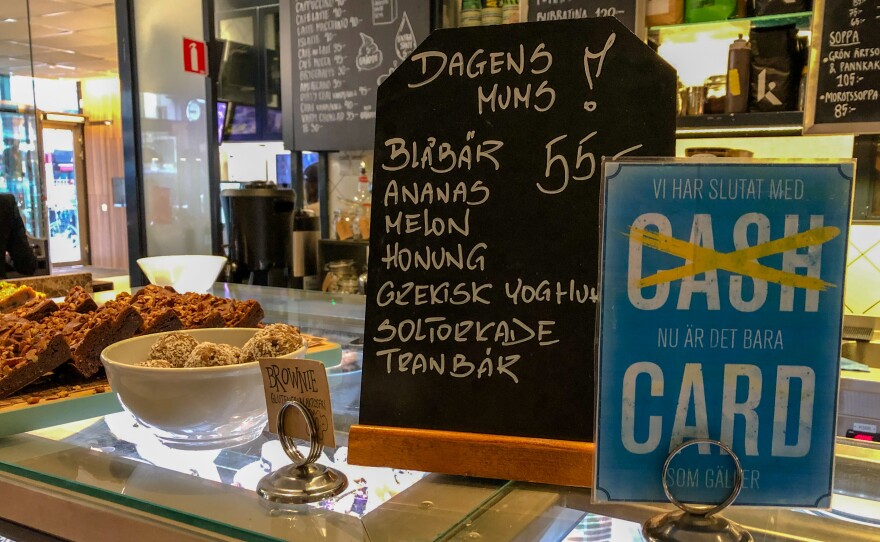 The Urban Deli cafe in Stockholm no longer accepts cash for any transactions. Going cashless is a growing trend throughout Sweden that some are beginning to question.