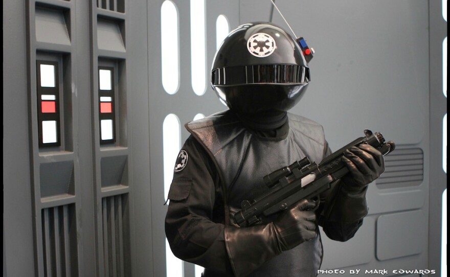 An Imperial Gunner in costume.