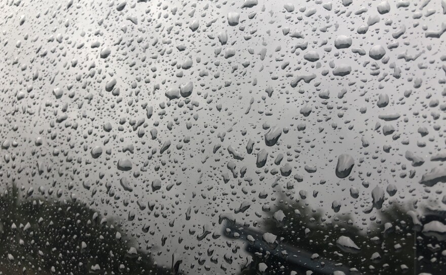 Rain is seen on a window in the Allied Gardens neighborhood of San Diego County, Calif. Dec. 14, 2021.