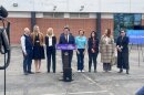 San Diego Mayor Todd Gloria holds a press conference regarding a proposed homeless shelter in the Middletown neighborhood. San Diego, Calif. April 4, 2024.