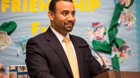 San Ysidro School District's former Superintendent Julio Fonseca speaks before the school board during a 2015 board meeting. 