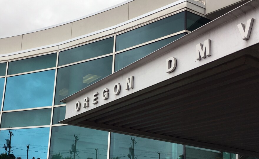 The headquarters of Oregon's Driver and Motor Vehicles Division on Thursday in Salem, Ore. Oregon became the first state to allow residents to mark their gender as "not specified" on applications for driver's licenses.