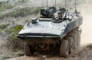 Marines with the Assault Amphibious school drive an Amphibious Combat Vehicle during a basic land driving course at Marine Corps Base Camp Pendleton, California, Nov. 29, 2023.