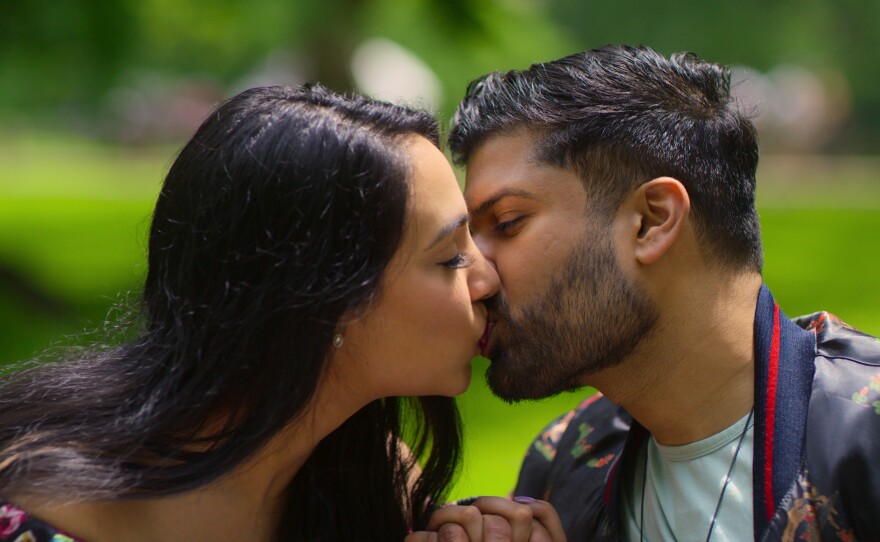 Viral, left, and Aashay in <em>Indian Matchmaking, </em>which is back with a third season on Netflix.