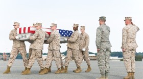 Dignified transfer at Dover AFB of Staff Sgt. Scott Dickinson
