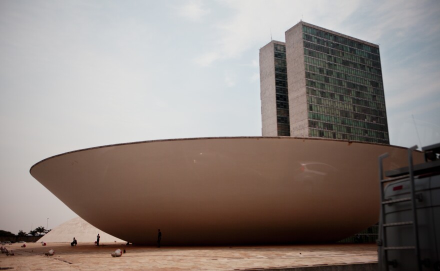 The National Congress building in the capital Brasilia. Cassol and other legislators will weigh in on international agreements on climate control.