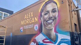 A mural of soccer star Alex Morgan is freshly painted on the side of Mike Hess Brewing in North Park, Sept. 5, 2025.