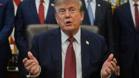 President Donald Trump speaks in the Oval Office of the White House, Friday, July 24, 2026, in Washington.