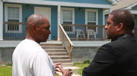 Jazz musician Branford Marsalis and host Tavis Smiley in New Orleans