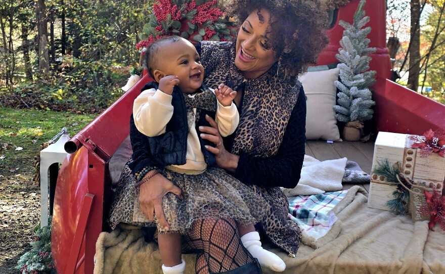 Nanda Nunnelly with her grandchild.