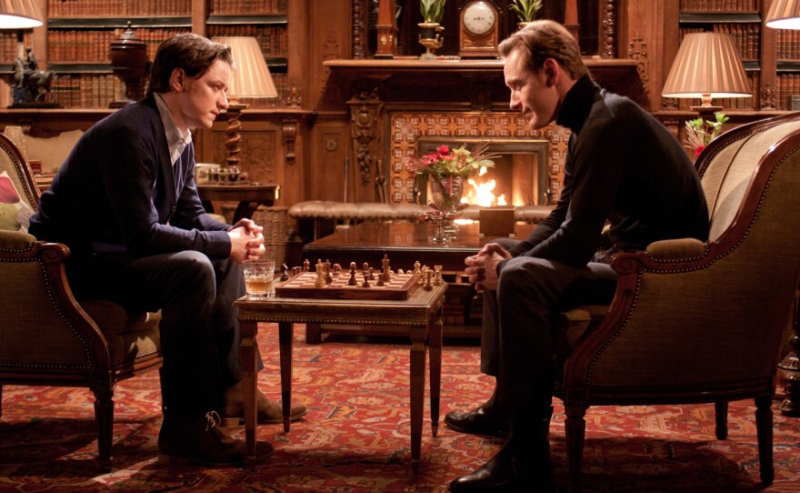 James McAvoy and Michael Fassbender as Charles Xavier and Erik Lehsherr respectively.