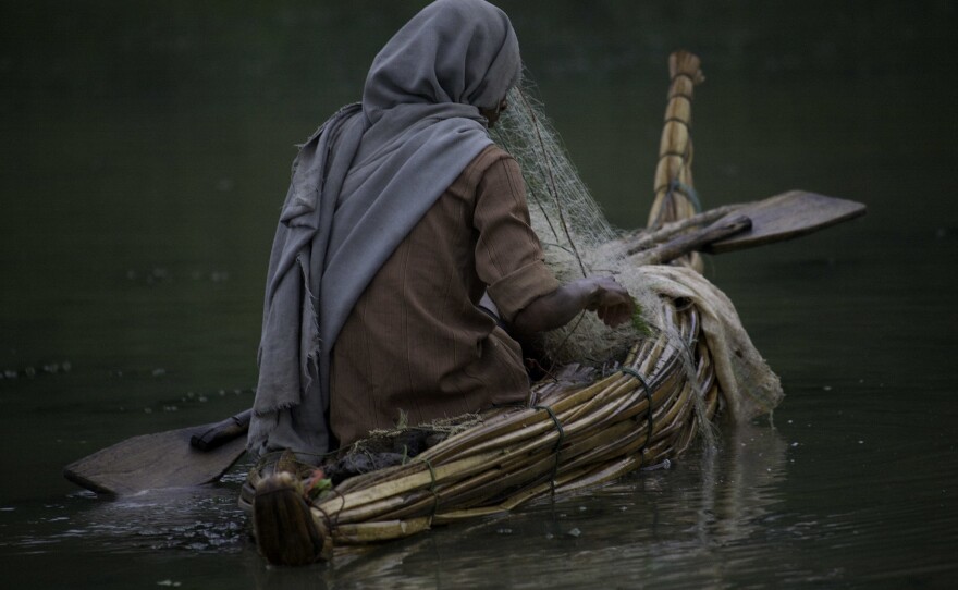 The papyrus reed boats used by fishermen along the Blue Nile corridor.