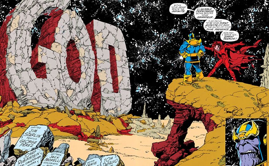 "Thanos: The Infinity Gauntlet" comic by Jim Starlin inspired the film "The Avengers: Infinity War."