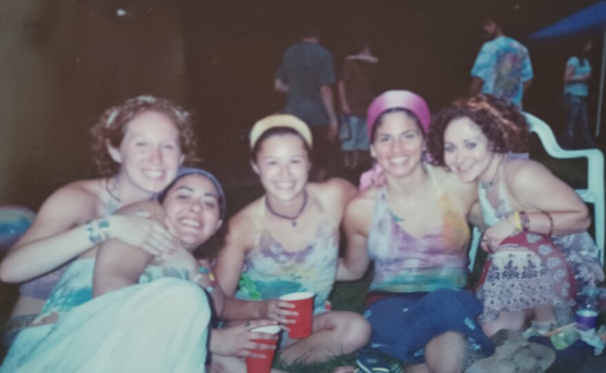 Kathryn Fumie (in the middle with the yellow headband) in the summer of 2005.