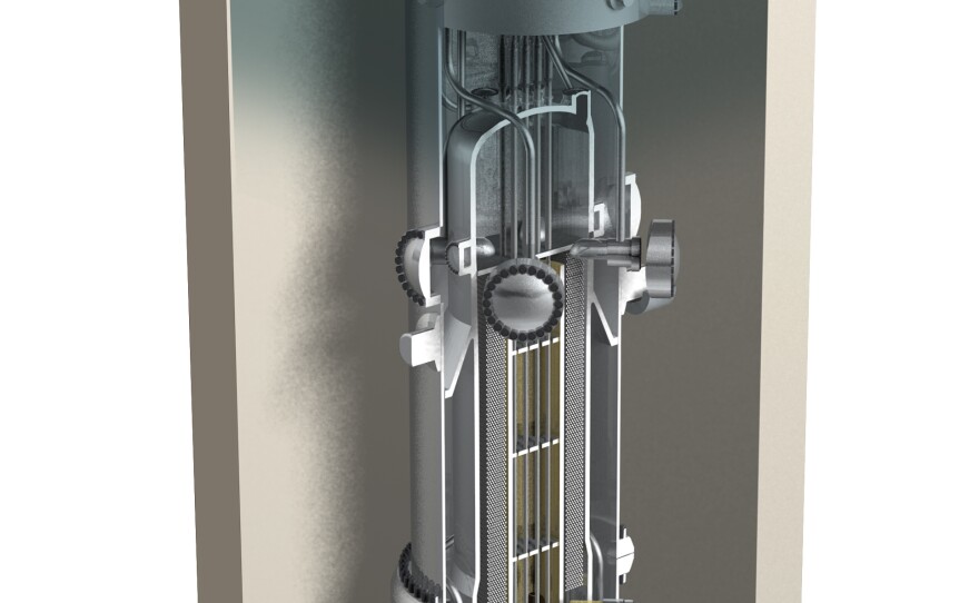 NuScale says the uranium fuel in each of its modules would be housed in a special containment vessel that would be submerged in a pool of water, an added safety feature.