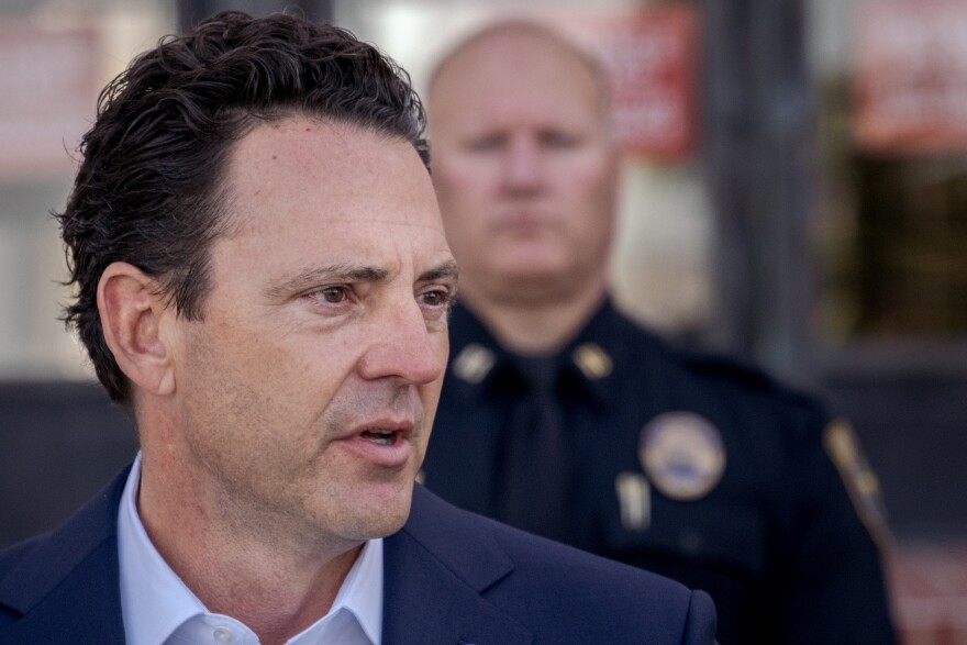 San Diego County Supervisor Nathan Fletcher is seen here at the San Diego County Administration Center. Feb. 17, 2022.