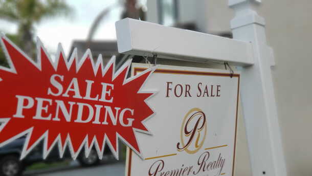A "for sale" sign is pictured in front of a house in Chula Vista in this file photo from July 21, 2020. 