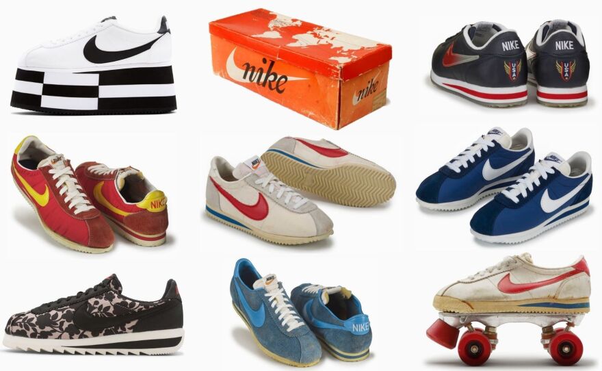 Various versions of the Nike Cortez.