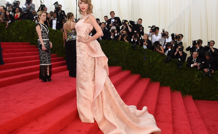 Taylor Swift wears an Oscar de la Renta gown to the Costume Institute Benefit at The Metropolitan Museum of Art on May 5 in New York.