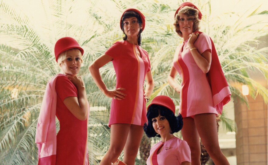 Four stewardesses, circa 1970.