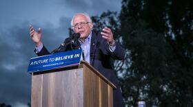 Bernie Sanders speaks at a rally in National City, May 21, 2016. 